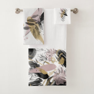 Transience Abstract Watercolor Towel Set