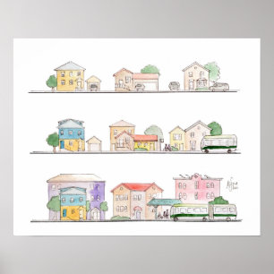 Transit Density - matte print poster