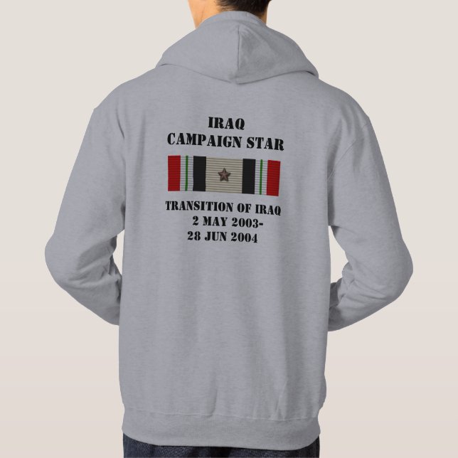 Transition of Iraq   / CAMPAIGN STAR Hoodie (Back)