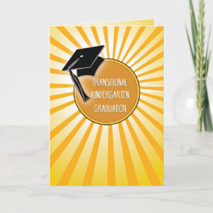 Transitional Kindergarten Graduation Hat on Sun Card