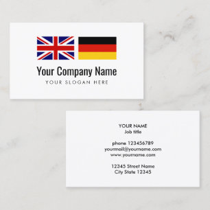 Translation services German English translator Business Card