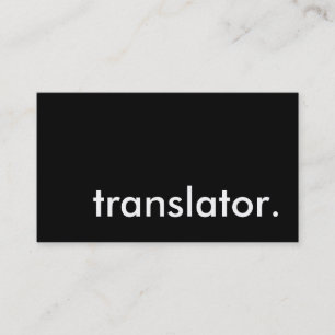 translator. business card