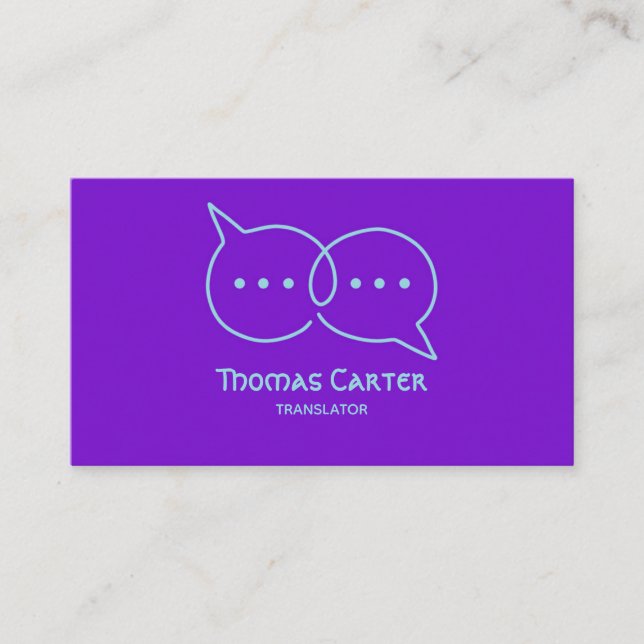 Translator Language Teacher Carte de cours en lign (Devant)