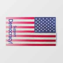Translucent cling - "Support Democracy!" message