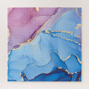 Translucent Hues Fluid: Alcohol Ink Abstract Jigsaw Puzzle