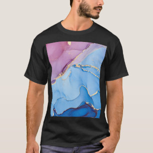 Translucent Hues Fluid: Alcohol Ink Abstract T-Shirt
