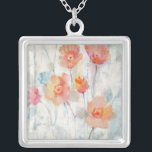 Translucent II Silver Plated Necklace<br><div class="desc">Floral</div>