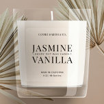 Translucent Minimalist Elegant Clear Candle Label<br><div class="desc">Elevate your candle boutique packaging design with personalized translucent candle labels. This modern candle vinyl sticker design features elegant serif fonts, transparent background and black text and is sure to make your wax candle jars look the part! The default template size is set with 4 square clear candle labels, which...</div>