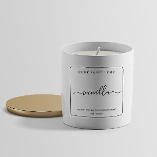 Translucent Personalized Candle Label Sticker