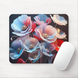 Translucent Poppies Mouse Pad