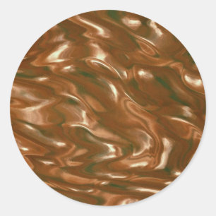 Translucent textured glass bottle classic round sticker