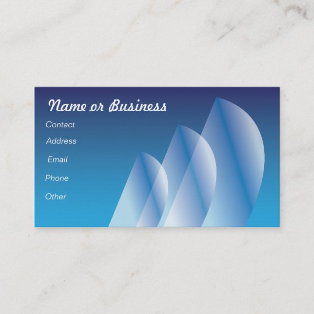 Translucent Tri-Sail Business Card (Front)