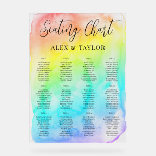Translucide Arc-en-ciel Ombre LGBTQ Seating Chart