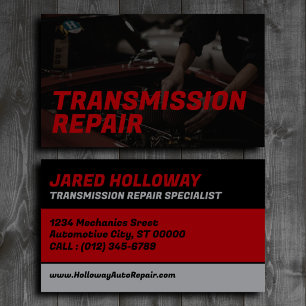 Transmission Repair Specialist Custom Business Card