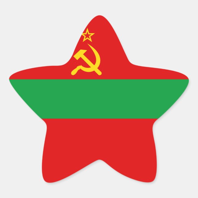 Transnistria Flag Star Sticker (Front)