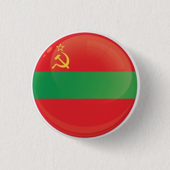 Transnistria  Round Icon Flag 1 Inch Round Button (Front)