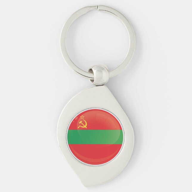 Transnistria  Round Icon Flag Keychain (Front)