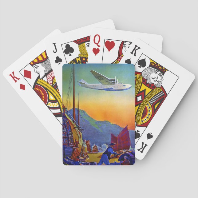 Transpacific Travel Bicycle Playing Cards (Back)