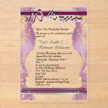 Transparent Acrylic Wedding Invitation 