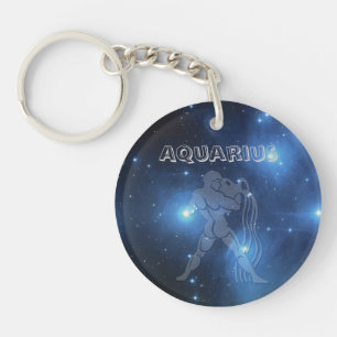 Transparent Aquarius Keychain
