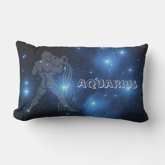 Transparent Aquarius Lumbar Pillow (Front)