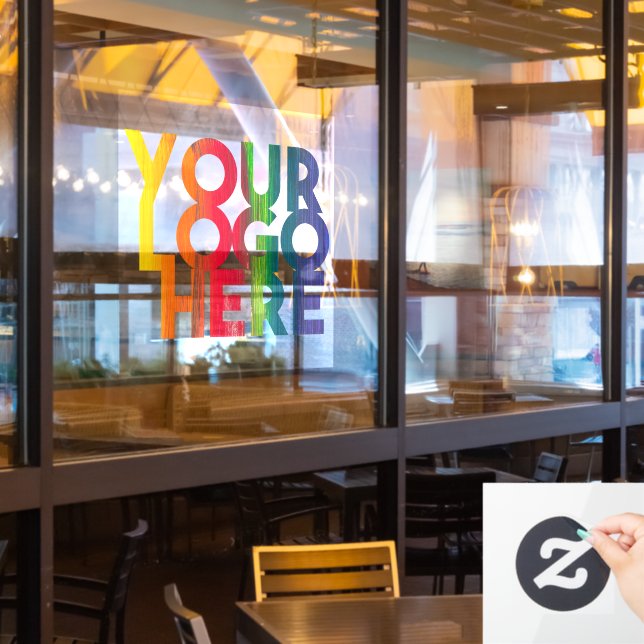 Transparent background Simple Business Logo Window Cling (Restaurant Window)