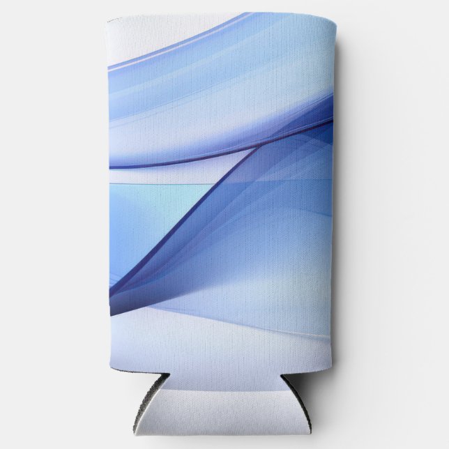 Transparent blue and lavender-coloured forms seltzer can cooler (Front)