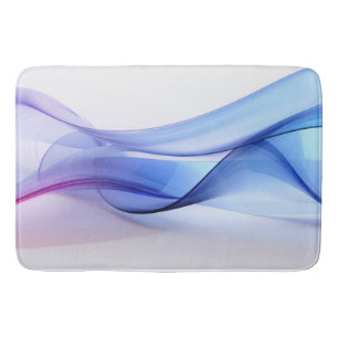 Transparent blue and lavender forms bath mat