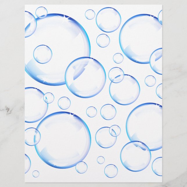 Transparent blue soap bubbles (Front)