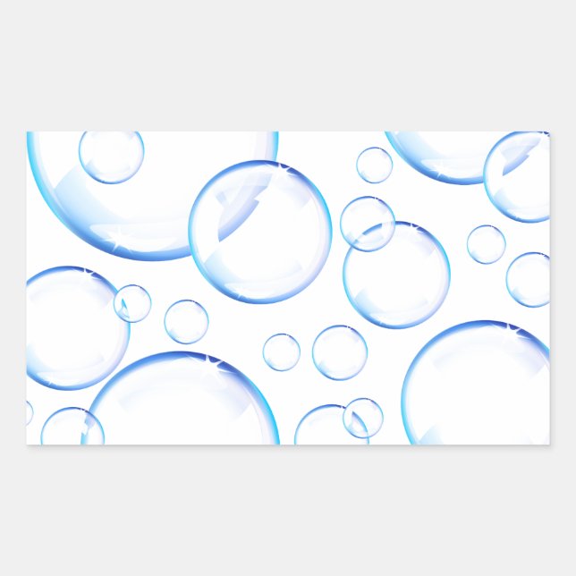 Transparent blue soap bubbles sticker (Front)