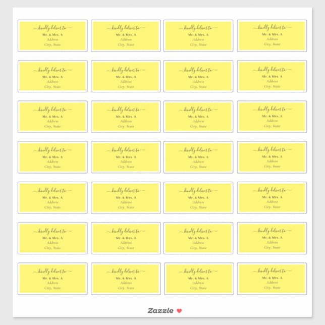Transparent Calligraphy DIY Guest Address (Sheet)
