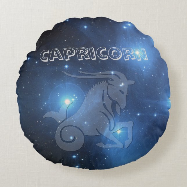 Transparent Capricorn Round Pillow (Front)