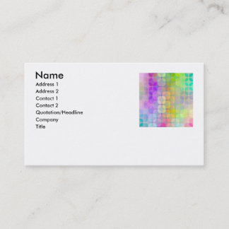 transparent colourful retro pattern, Name, Business Card