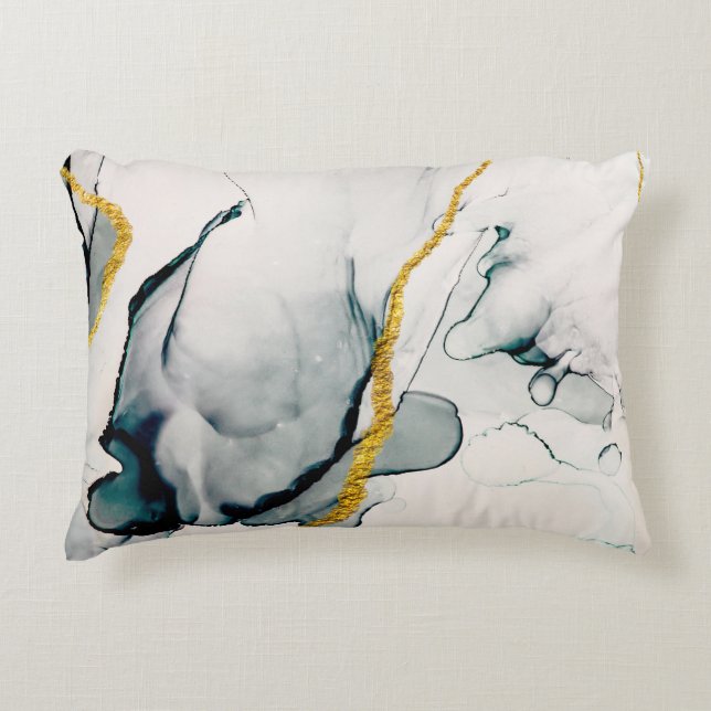 Transparent creativity. Abstract artwork. Trendy w Accent Pillow (Front)