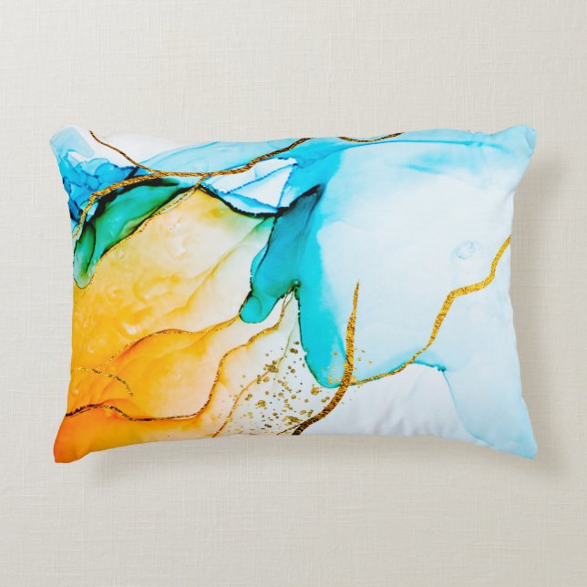 Transparent creativity. Abstract artwork. Trendy w Accent Pillow (Front)