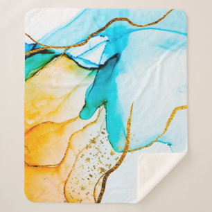 Transparent creativity. Abstract artwork. Trendy w Sherpa Blanket