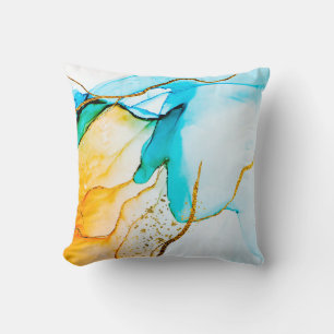 Transparent creativity. Abstract artwork. Trendy w Throw Pillow