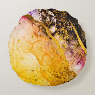 Transparent creativity. Abstract clouds -ART. Mast Round Pillow