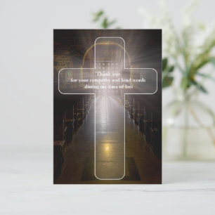  Transparent  Cross Thank You Card