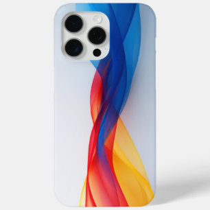 Transparent floating shapes in primary colors iPhone 15 pro max case