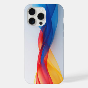 Transparent floating shapes in primary colours iPhone 15 pro max case