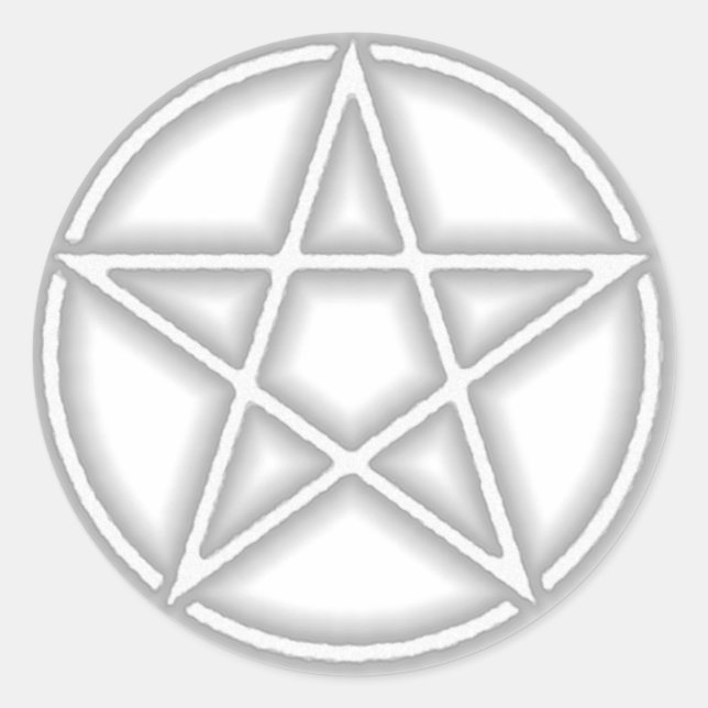 Transparent Grey Pentacle Stickers (Front)