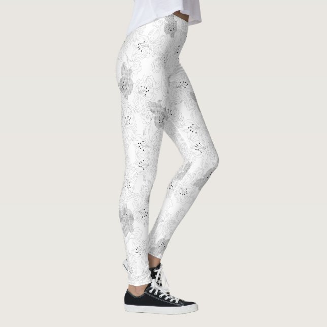Transparent Grid Overlay – Editable PNG Texture Leggings (Right)