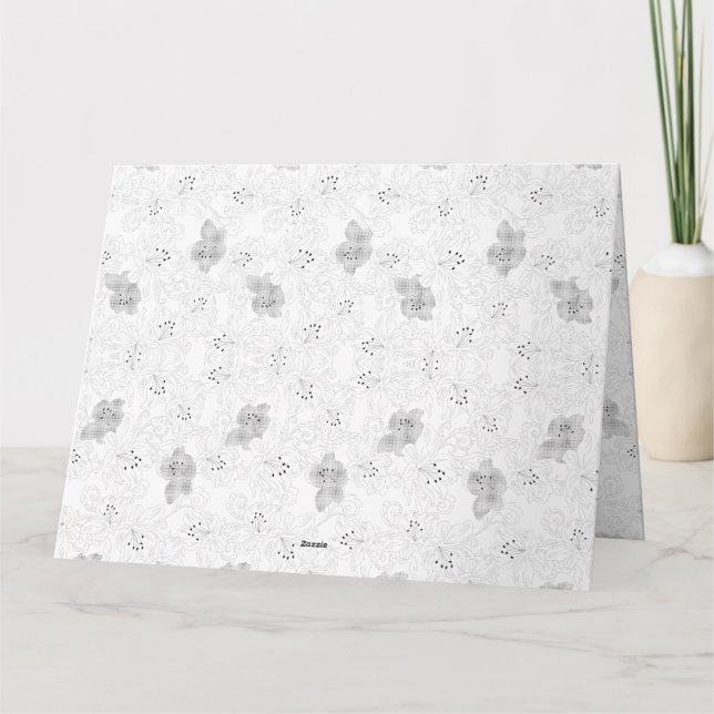 Transparent Grid Overlay – Editable PNG Texture Thank You Card (Back)