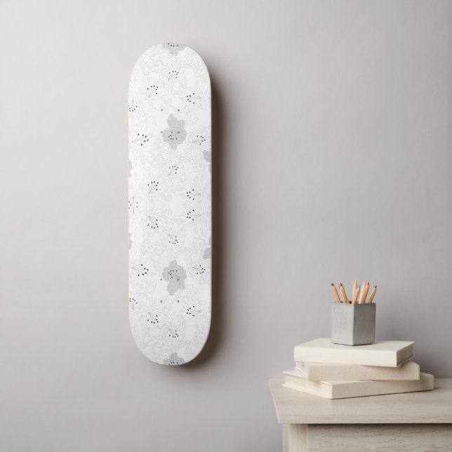 Transparent Grid Overlay Skateboard | Editable PNG (Wall Art)