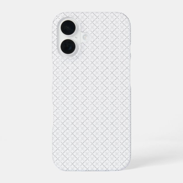Transparent Grid PNG | Editable Texture Overlay iPhone 16 Case (Back)