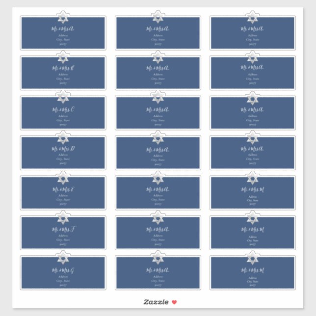 Transparent Guest Address Labels, DIY colour (Sheet)