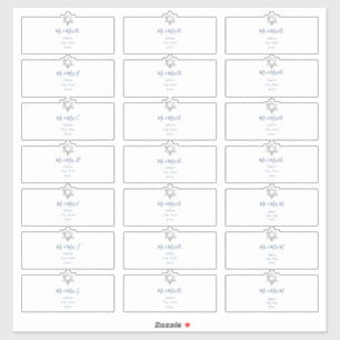 Transparent Guest Address Labels, Navy Ink