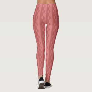 Transparent Half-circle Alternating Stripe Pattern Leggings