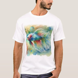 Transparent Head Fish 260924AREF120 - Watercolor T-Shirt
